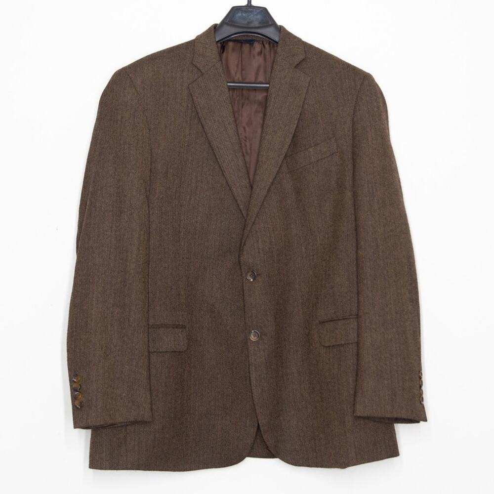 Brooks Brothers 346 Wool Blazer 46L Fitzgerald Fit Brown Wool Suit Jacket EUC - Picture 2 of 8